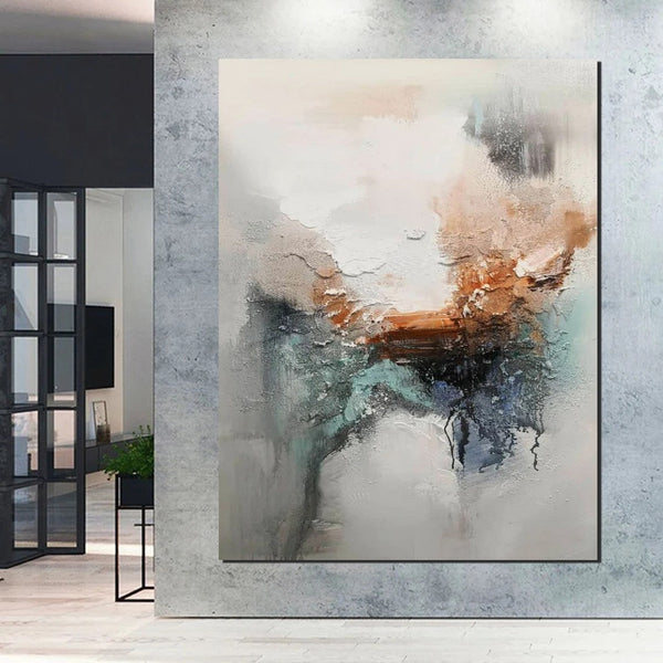 Large Canvas Painting, Acrylic Painting for Dining Room, Living Room Wall Painting, Contemporary Wall Painting, Modern Artwork-ArtWorkCrafts.com