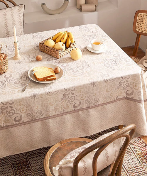 Rustic Farmhouse Table Cover for Kitchen, Outdoor Picnic Tablecloth, Large Modern Rectangle Tablecloth Ideas for Dining Room Table, Square Tablecloth for Round Table-ArtWorkCrafts.com