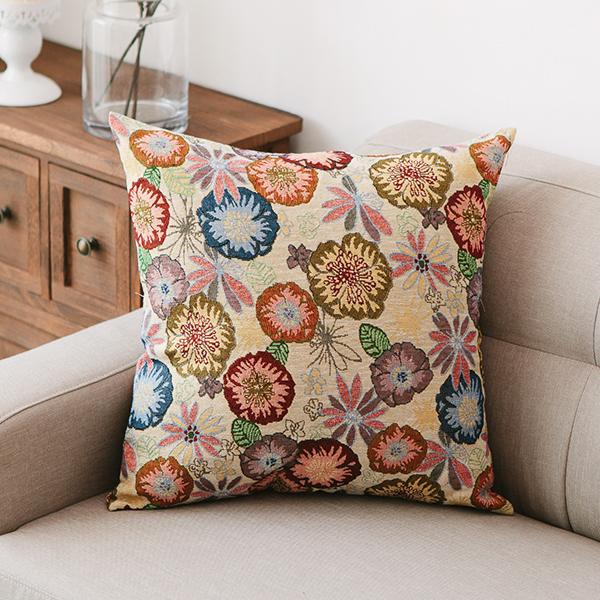 Large Decorative Throw Pillows, Bohemian Decorative Sofa Pillows, Geometric Pattern Chenille Throw Pillow for Living Room-ArtWorkCrafts.com