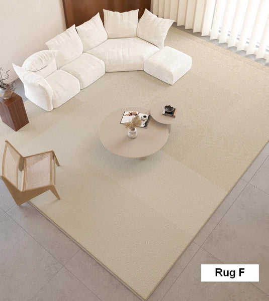 Modern Rugs for Dining Room, Bedroom Modern Rugs, Cream Color Geometric Modern Rugs, Contemporary Soft Rugs for Living Room-ArtWorkCrafts.com