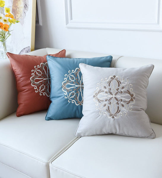 Decorative Flower Pattern Throw Pillows for Couch, Modern Throw Pillows, Contemporary Decorative Pillows, Modern Sofa Pillows-ArtWorkCrafts.com