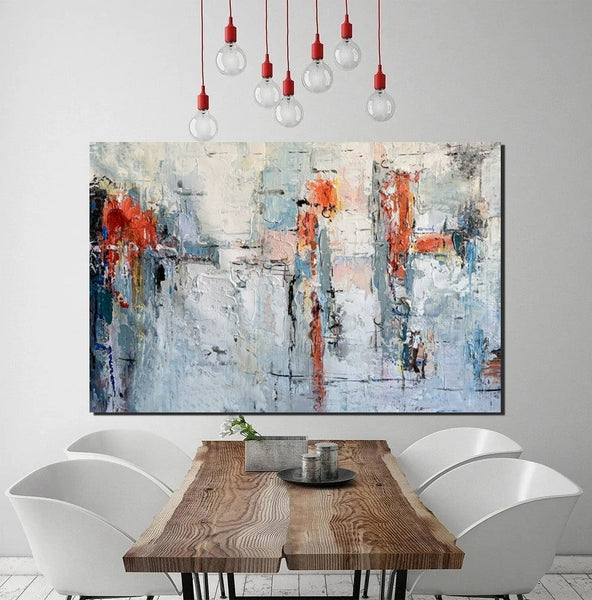 Abstract Acrylic Paintings for Living Room, Buy Paintings Online, Heavy Texture Canvas Art, Modern Contemporary Artwork-ArtWorkCrafts.com