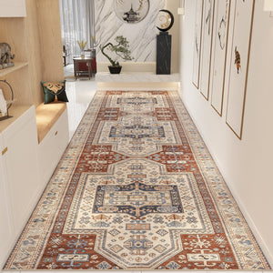 Bedside Runner Rugs, Washable Entryway Runner Rug Ideas, Non Slip Entrance Runner Rugs, Traditional Morocco Long Narrow Runner Rugs, Extra Long Hallway Runners-ArtWorkCrafts.com