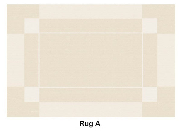 Modern Rugs for Dining Room, Bedroom Modern Rugs, Cream Color Geometric Modern Rugs, Contemporary Soft Rugs for Living Room-ArtWorkCrafts.com