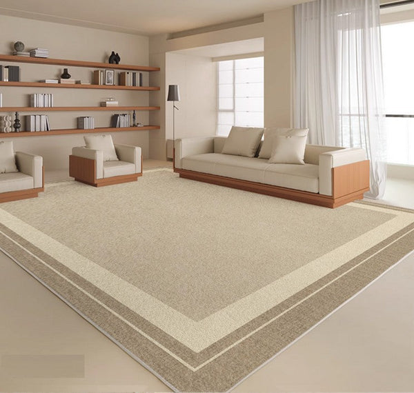 Living Room Modern Rugs, Bedroom Contemporary Soft Rugs, Rectangular Modern Rugs under Sofa, Modern Rugs for Office, Dining Room Floor Carpets-ArtWorkCrafts.com