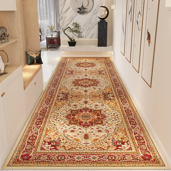 Traditional Colorful Persian Runner Rugs for Bedside, Extra Long Narrow Hallway Runners, Non Slip Entrance Runner Rugs, Washable Entryway Runner Rug Ideas, Kitchen Runner Rugs-ArtWorkCrafts.com