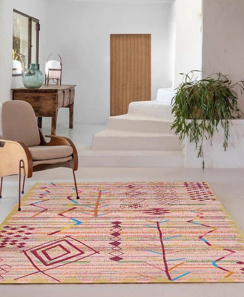 Bedroom Vintage Rugs, Morocco Rugs for Dining Room, Vintage Persian Rugs, Extra Large Traditional Colorful Moroccan Rug, Oversized Area Rugs for Living Room-ArtWorkCrafts.com