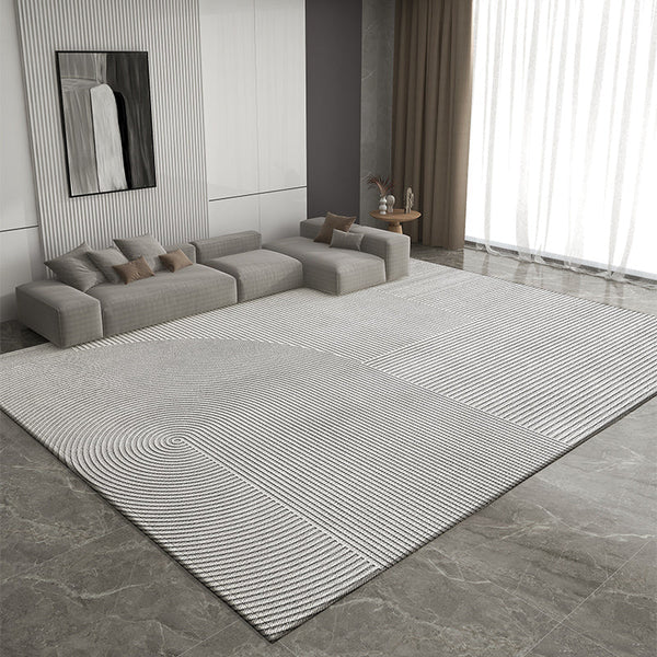 Bedroom Modern Rugs, Extra Large Modern Rugs for Living Room, Dining Room Geometric Modern Rugs, Gray Contemporary Modern Rugs for Office-ArtWorkCrafts.com