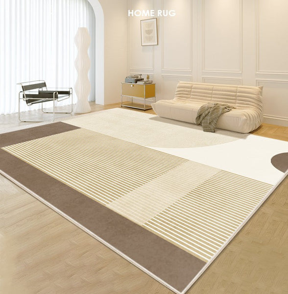 Unique Modern Rugs for Living Room, Abstract Contemporary Modern Rugs, Geometric Contemporary Rugs Next to Bed, Modern Rugs for Dining Room-ArtWorkCrafts.com