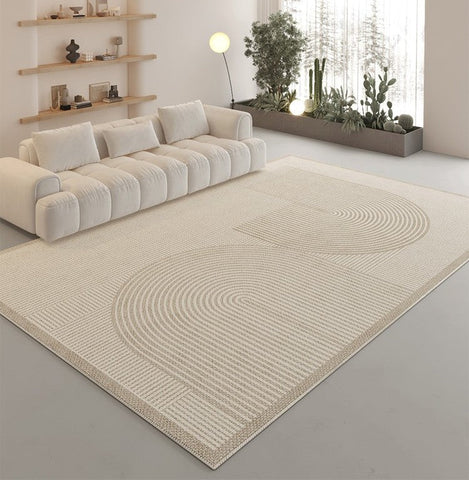 Modern Rugs under Coffee Table, Contemporary Floor Carpets under Sofa, Bedroom Modern Rugs, Modern Area Rug in Living Room-ArtWorkCrafts.com