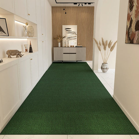 Green Contepmorary Runner Rugs, Extra Long Narrow Runner Rugs, Washable Long Hallway Runners, Geometric Modern Long Hallway Runners, Modern Entryway Runner Rug Ideas-ArtWorkCrafts.com