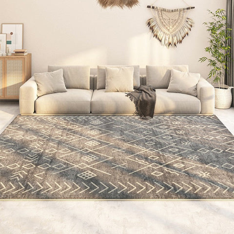 Morocco Contemporary Rug Ideas for Living Room, Hallway Modern Runner Rugs, Modern Runner Rugs Next to Bed, Large Modern Rugs for Dining Room-ArtWorkCrafts.com