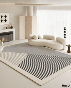 Living Room Modern Area Rug, Contemporary Area Rugs under Sofa, Large Area Rugs for Office, Bedroom Modern Floor Rugs-ArtWorkCrafts.com