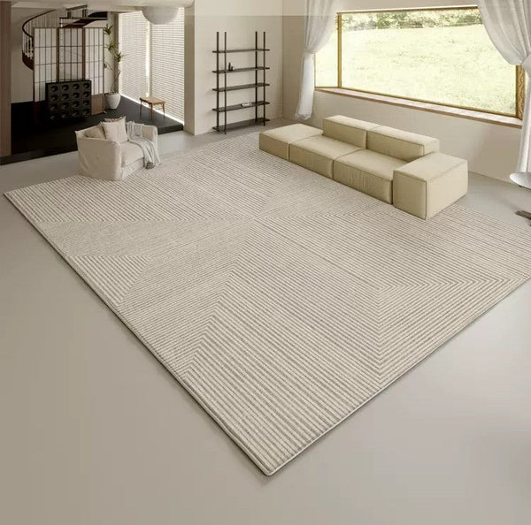 Soft Modern Rugs under Coffee Table, Modern Living Room Area Rugs, Geometric Floor Carpets, Bedroom Modern Rugs, Modern Rugs for Dining Room Table-ArtWorkCrafts.com