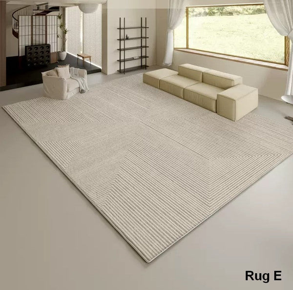 Soft Modern Rugs under Coffee Table, Modern Living Room Area Rugs, Geometric Floor Carpets, Bedroom Modern Rugs, Modern Rugs for Dining Room Table-ArtWorkCrafts.com