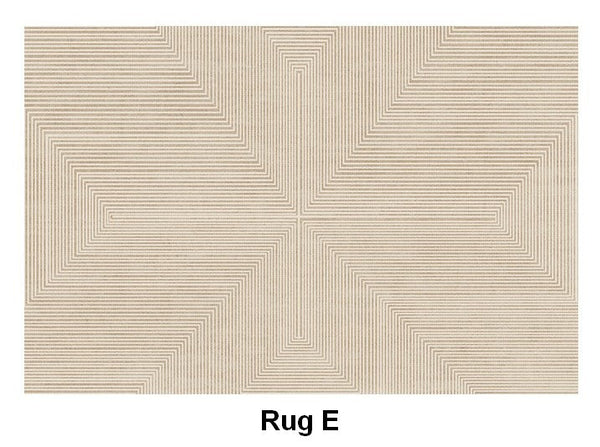 Soft Modern Rugs under Coffee Table, Modern Living Room Area Rugs, Geometric Floor Carpets, Bedroom Modern Rugs, Modern Rugs for Dining Room Table-ArtWorkCrafts.com