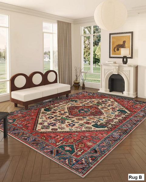 Persain Rugs for Dining Room, Oversized Area Rugs for Living Room, Extra Large Vintage Persian Rugs, Antique Persian Rug, Vintage Rugs for Bedroom-ArtWorkCrafts.com