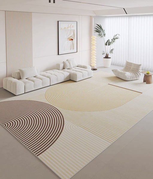 Modern Living Room Rug Placement Ideas, Modern Geometric Carpets for Office, Bedroom Modern Area Rugs, Modern Area Rugs under Dining Room Table-ArtWorkCrafts.com