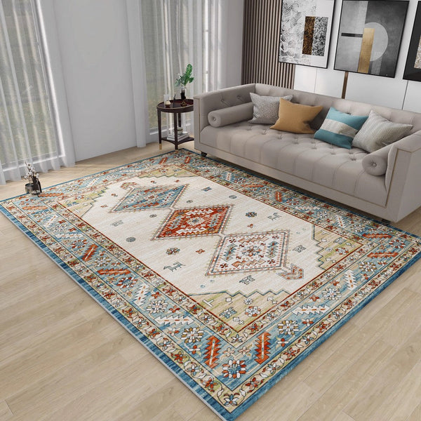 Morocco Area Rugs for Living Room, Traditional Persain Rugs for Bedroom, Traditional Colorful Persian Rugs, Vintage Area Rugs for Dining Room-ArtWorkCrafts.com