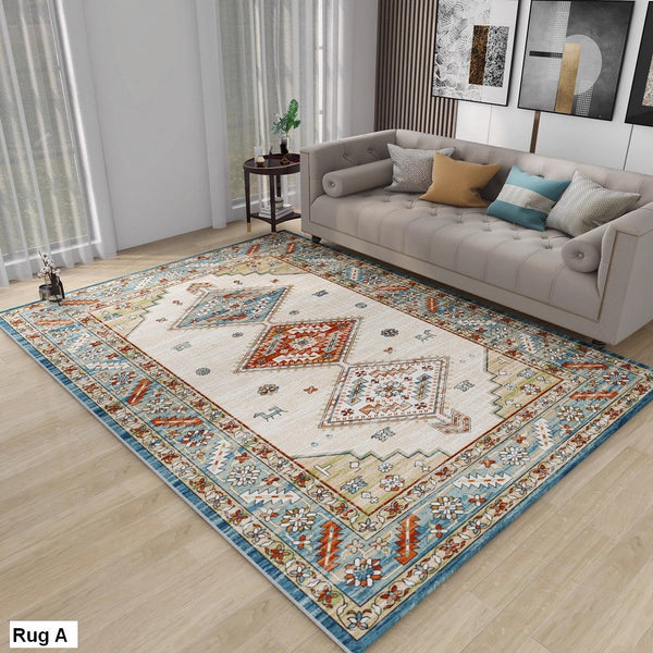 Vintage Area Rugs for Dining Room, Morocco Area Rugs for Living Room, Traditional Persain Rugs for Bedroom, Traditional Colorful Persian Rugs-ArtWorkCrafts.com