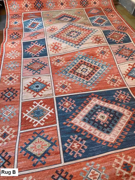 Vintage Area Rugs for Dining Room, Morocco Area Rugs for Living Room, Traditional Persain Rugs for Bedroom, Traditional Colorful Persian Rugs-ArtWorkCrafts.com