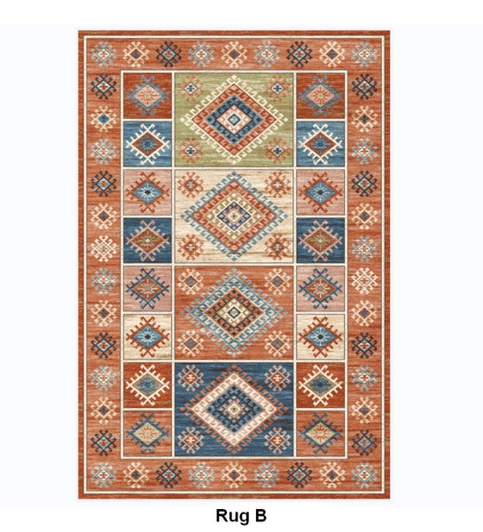 Vintage Area Rugs for Dining Room, Morocco Area Rugs for Living Room, Traditional Persain Rugs for Bedroom, Traditional Colorful Persian Rugs-ArtWorkCrafts.com