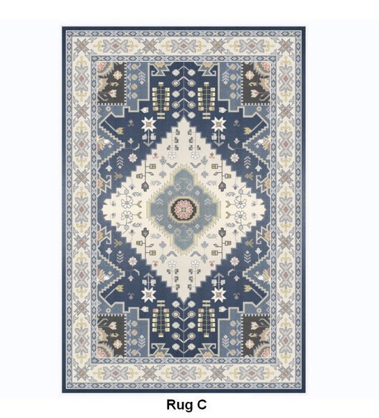 Vintage Area Rugs for Dining Room, Morocco Area Rugs for Living Room, Traditional Persain Rugs for Bedroom, Traditional Colorful Persian Rugs-ArtWorkCrafts.com