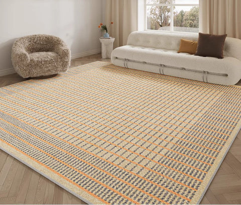 Geometric Area Rugs under Coffee Table, Modern Rugs for Living Room, Contemporary Modern Rugs for Dining Room, Large Modern Rugs for Bedroom-ArtWorkCrafts.com