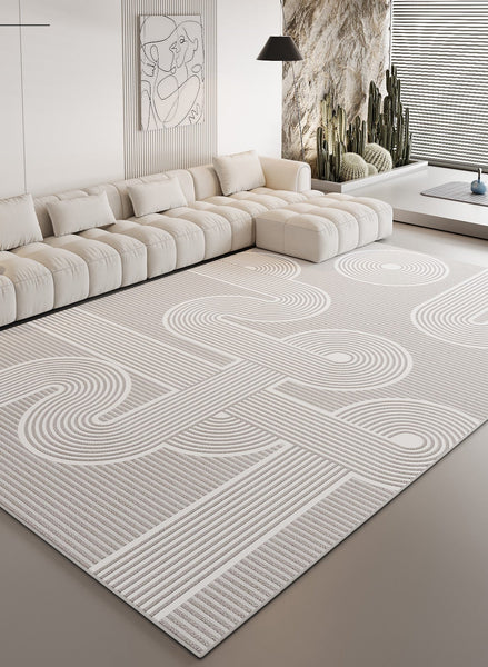 Modern Rugs for Dining Room, Large Modern Rugs for Bedroom, Simple Large Modern Rugs for Living Room, Abstract Geometric Modern Rugs-ArtWorkCrafts.com