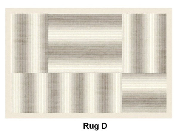 Soft Modern Rugs under Coffee Table, Modern Living Room Area Rugs, Geometric Floor Carpets, Bedroom Modern Rugs, Modern Rugs for Dining Room Table-ArtWorkCrafts.com