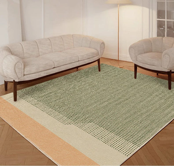 Contemporary Abstract Rugs for Dining Room, Living Room Modern Rug Ideas, Bedroom Floor Rugs, Green Abstract Rugs for Living Room-ArtWorkCrafts.com