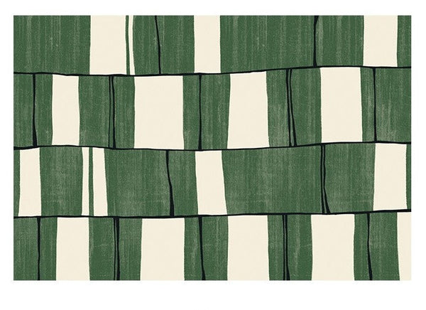 Contemporary Modern Rugs, Green Geometric Carpets, Abstract Modern Rugs for Living Room, Soft Modern Rugs under Dining Room Table-ArtWorkCrafts.com