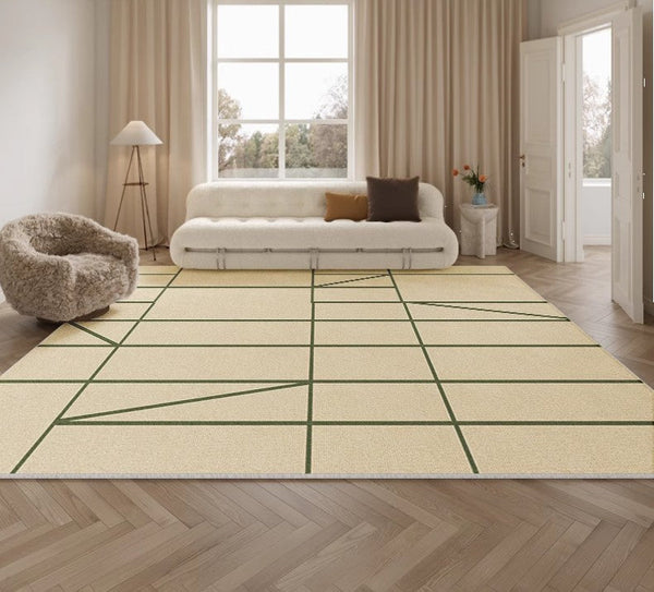 Modern Rugs for Living Room, Geometric Area Rugs under Coffee Table, Contemporary Modern Rugs for Dining Room, Large Modern Rugs for Bedroom-ArtWorkCrafts.com