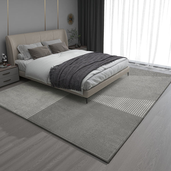 Modern Rug Placement Ideas for Bedroom, Contemporary Modern Rugs for Living Room, Geometric Modern Rugs for Sale, Gray Rugs for Dining Room-ArtWorkCrafts.com