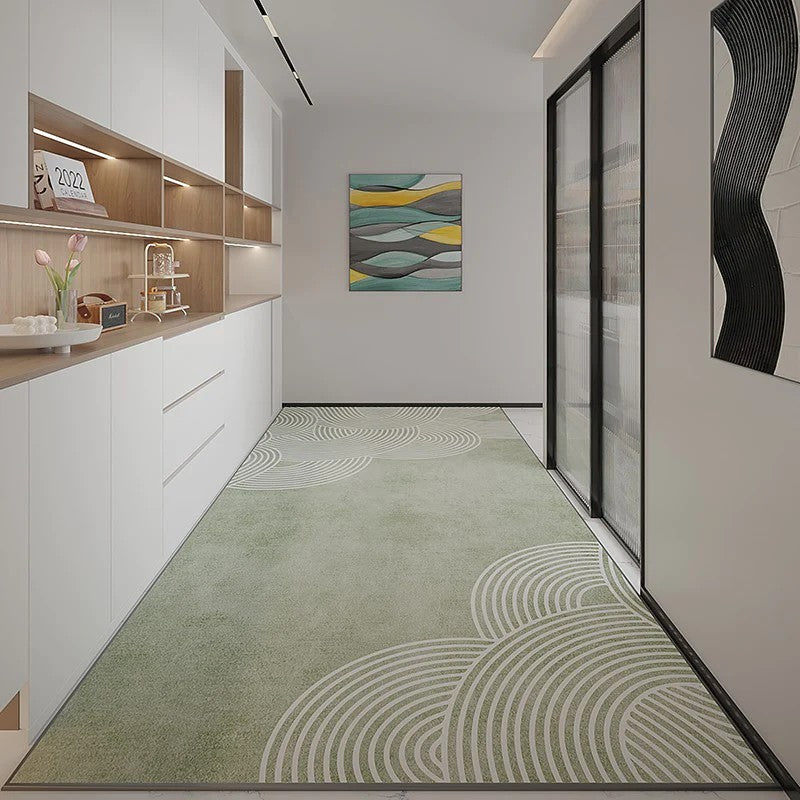 Kitchen Runner Rugs, Long Green Hallway Runners, Entryway Runner Rug Ideas, Modern Hallway Runners, Entrance Hallway Runners, Long Narrow Runner Rugs-ArtWorkCrafts.com