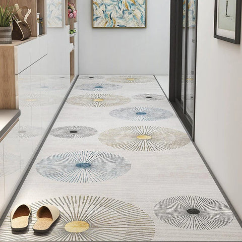 Modern Extra Long Hallway Runners, Easy Care Kitchen Runner Rugs, Stain-resistant Non Slip Entryway Runner Rug Ideas, Long Hallway Runners, Long Narrow Runner Rugs, Entrance Hallway Runners-ArtWorkCrafts.com