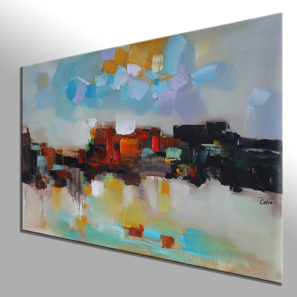 Abstract Oil Painting, Custom Abstract Artwork on Canvas, Abstract Painting for Living Room, Canvas Painting for Sale-ArtWorkCrafts.com