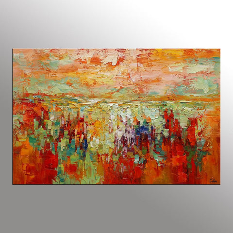 Custom Abstract Artwork, Canvas Painting, Abstract Landscape Painting, Modern Art Painting-ArtWorkCrafts.com