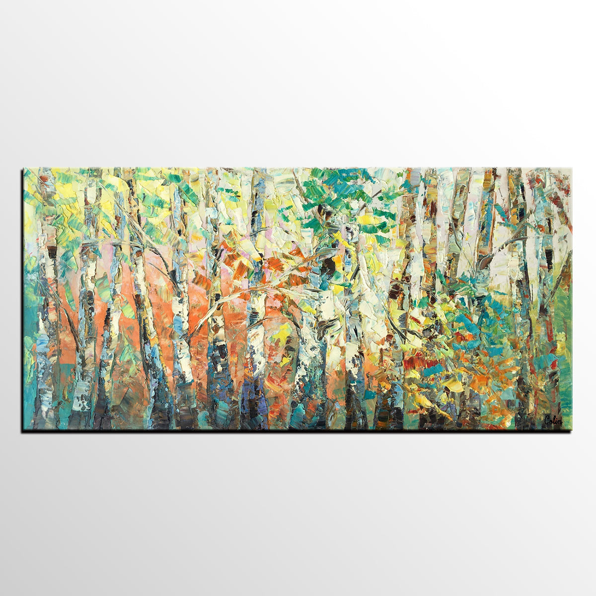 Autumn Tree Painting, Original Oil Paintings for Sale, Custom Landscape Painting on Canvas, Buy Paintings Online-ArtWorkCrafts.com