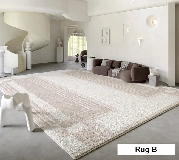 Modern Rug Ideas for Bedroom, Geometric Modern Rug Placement Ideas for Living Room, Contemporary Area Rugs for Dining Room-ArtWorkCrafts.com