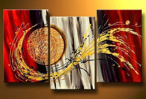 Modern Abstract Painting, Canvas Painting for Living Room, 3 Piece Wall Art Painting, Modern Wall Art Paintings, Large Painting for Sale-ArtWorkCrafts.com