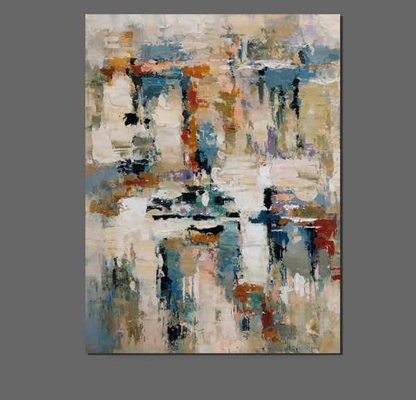 Hand Painted Canvas Art, Modern Paintings for Living Room, Simple Painting Ideas for Bedroom, Palette Knife Paintings-ArtWorkCrafts.com