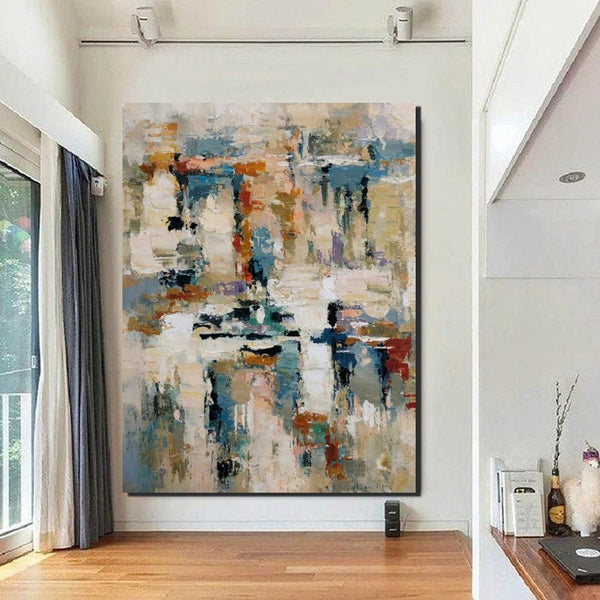 Hand Painted Canvas Art, Modern Paintings for Living Room, Simple Painting Ideas for Bedroom, Palette Knife Paintings-ArtWorkCrafts.com