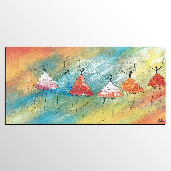 Simple Abstract Paintings, Ballet Dancer Painting, Original Artwork, Bedroom Canvas Painting, Acrylic Canvas Painting, Custom Art-ArtWorkCrafts.com