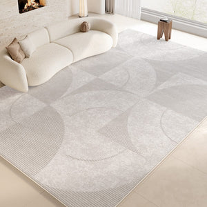 Abstract Contemporary Modern Rugs, Grey Modern Rugs for Living Room, Geometric Modern Rugs for Bedroom, Modern Rugs for Dining Room-ArtWorkCrafts.com