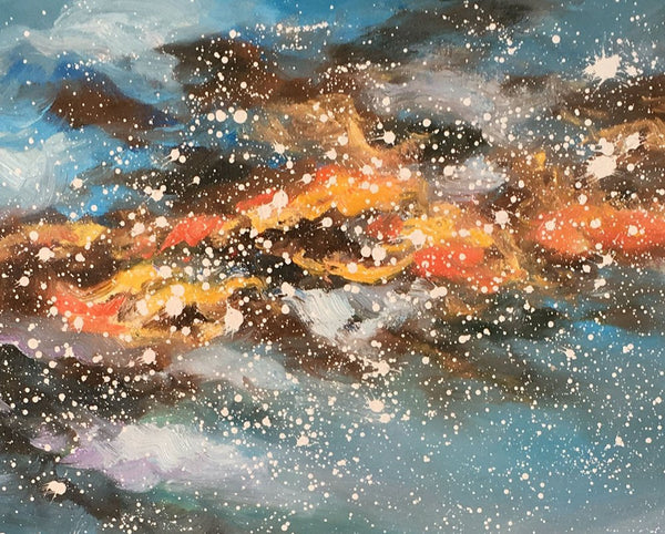 Landscape Oil Paintings, Starry Night Sky Painting, Custom Canvas Artwork, Original Oil Painting on Canvas, Buy Paintings Online-ArtWorkCrafts.com