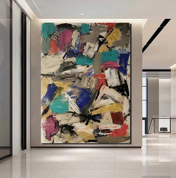 Large Abstract Paintings, Contemporary Acrylic Wall Art Ideas, Large Paintings for Living Room, Simple Modern Art, Modern Canvas Painting-ArtWorkCrafts.com