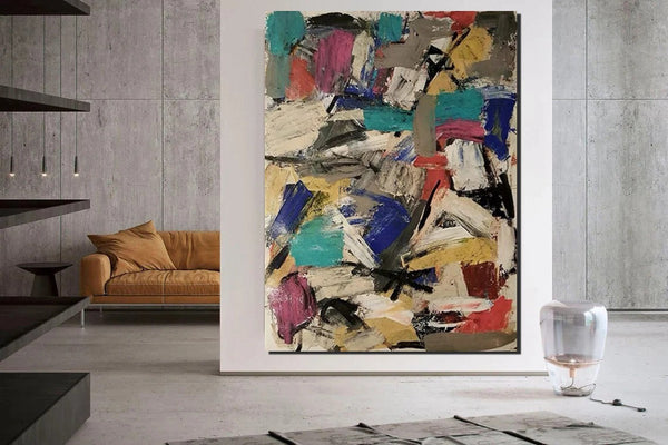 Large Abstract Paintings, Contemporary Acrylic Wall Art Ideas, Large Paintings for Living Room, Simple Modern Art, Modern Canvas Painting-ArtWorkCrafts.com