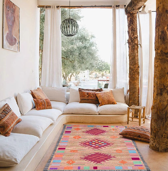 Bedroom Morocco Rugs, Vintage Rugs for Dining Room, Vintage Persian Rugs, Extra Large Traditional Colorful Moroccan Rug, Oversized Area Rugs for Living Room-ArtWorkCrafts.com