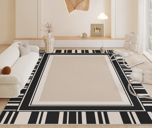 Modern Rugs for Living Room, Simple Contemporary Modern Rugs, Abstract Contemporary Rugs Next to Bed, Modern Rugs for Dining Room-ArtWorkCrafts.com